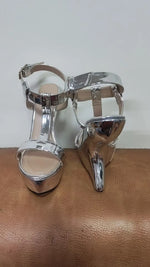 Load image into Gallery viewer, Open Toe Strange Style Heels Sandals Women Sexy T-Strap Solid Round Toe Street Party Sandals New Candy Color Sweet Hotties Shoes
