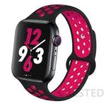 Load image into Gallery viewer, Silicone Strap For Apple Watch Band 45mm 44mm 40mm 49mm 41mm 38mm 42mm Sport bracelet iWatch Ultra 2 Series 9 8 7 6 se for nike
