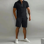 Load image into Gallery viewer, Mens Summer Clothing Set Polo Shirt Casual Loose Short Sleeve Shorts Sports Outfit Gym Beach Wear Comfortable 2 Piece
