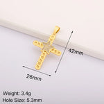 Load image into Gallery viewer, Luxury Gold Color Cross Charms for Jewelry Making Handmade Crosses Pendant Necklace Keychain Diy Jewelry Findings for Women
