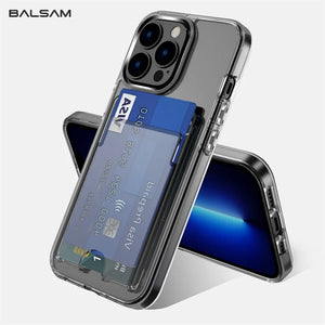 Luxury Transparent Card Slot Holder Wallet Case