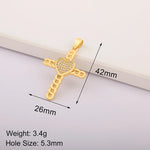 Load image into Gallery viewer, Luxury Gold Color Cross Charms for Jewelry Making Handmade Crosses Pendant Necklace Keychain Diy Jewelry Findings for Women
