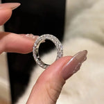 Load image into Gallery viewer, New in Donut Dazzling inlay Full Diamond rings for women Classic Light Luxury Exquisite Ring Adjustable Party Jewelry Gifts
