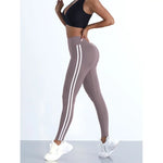 Load image into Gallery viewer, Yoga Leggings Women Striped Slim Sports Pants High Waist Hip Liftting Casul Tights Workout Running Stretchy  Gym Leggings
