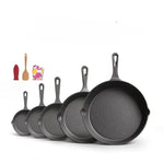 Load image into Gallery viewer, Cast Iron Pan Uncoated Frying Pan Small Frying Egg Pan Household Pan Kitchenware Set Oil Splashing Pan Cast Iron Cookware Frying
