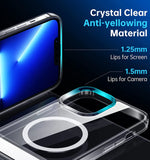 Load image into Gallery viewer, Magnetic Clear Phone Case with Kickstand for iPhone 17 16 15 14 Pro Max 13 12 11 Mini 15 Plus Shockproof Mobile Back Cover
