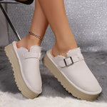 Load image into Gallery viewer, Women Slippers 2025 New Comfortable Indoor Slides Women Retro Warm Plush Lined Shoes Noise-reducing Family Slippers Easy To Wear
