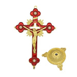 Load image into Gallery viewer, Gold Catholic INRI Budded Wall Crosses Christian Latin Cross Fleuree Prayer Church Decor Hanging Crucifix
