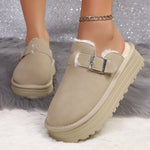 Load image into Gallery viewer, Women Slippers 2025 New Comfortable Indoor Slides Women Retro Warm Plush Lined Shoes Noise-reducing Family Slippers Easy To Wear
