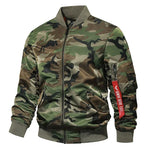 Load image into Gallery viewer, Bomber Jacket Men Winter Autumn College Camouflage Jackets Men Motorcycle Coat Windproof Army Pilot Military Jacket Streetwear
