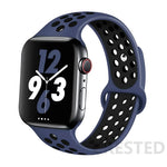 Load image into Gallery viewer, Silicone Strap For Apple Watch Band 45mm 44mm 40mm 49mm 41mm 38mm 42mm Sport bracelet iWatch Ultra 2 Series 9 8 7 6 se for nike
