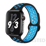 Load image into Gallery viewer, Silicone Strap For Apple Watch Band 45mm 44mm 40mm 49mm 41mm 38mm 42mm Sport bracelet iWatch Ultra 2 Series 9 8 7 6 se for nike

