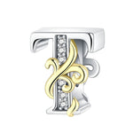 Load image into Gallery viewer, 925 Sterling Silver  A-Z 26 English Letters Retro Fashion Pendant Fit Original Bracelet Charm Beads Necklace Diy Female Jewelry
