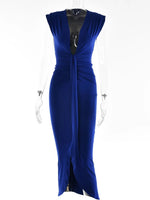 Load image into Gallery viewer, Woman’s Deep V Neck Maxi Dress
