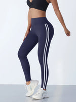 Load image into Gallery viewer, Yoga Leggings Women Striped Slim Sports Pants High Waist Hip Liftting Casul Tights Workout Running Stretchy  Gym Leggings
