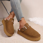 Load image into Gallery viewer, Women Slippers 2025 New Comfortable Indoor Slides Women Retro Warm Plush Lined Shoes Noise-reducing Family Slippers Easy To Wear
