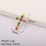 Load image into Gallery viewer, Luxury Gold Color Cross Charms for Jewelry Making Handmade Crosses Pendant Necklace Keychain Diy Jewelry Findings for Women
