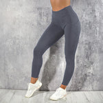 Load image into Gallery viewer, Yoga Fitness Women Leggings High Waist Tights with Pocket Gym Workout Running Stretchy Sexy Butt Liftting Casual Skinny Pants
