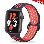 Load image into Gallery viewer, Silicone Strap For Apple Watch Band 45mm 44mm 40mm 49mm 41mm 38mm 42mm Sport bracelet iWatch Ultra 2 Series 9 8 7 6 se for nike
