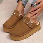 Load image into Gallery viewer, Women Slippers 2025 New Comfortable Indoor Slides Women Retro Warm Plush Lined Shoes Noise-reducing Family Slippers Easy To Wear
