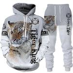 Load image into Gallery viewer, New Animal 3D Tiger Printed Hoodie + Pants Suit Cool Men/Women 2 Pcs Sportwear Tracksuit Set Autumn And Winter Men&#39;s Clothing
