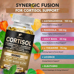 Load image into Gallery viewer, Cortisol Supplement, Hormone Balance, Magnesium, Ashwagandha, Rhodiola, L-Theanine, Vitamin B6 &amp; B12, Mood, Focus, Sleep Support
