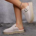Load image into Gallery viewer, Women Slippers 2025 New Comfortable Indoor Slides Women Retro Warm Plush Lined Shoes Noise-reducing Family Slippers Easy To Wear

