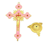 Load image into Gallery viewer, Gold Catholic INRI Budded Wall Crosses Christian Latin Cross Fleuree Prayer Church Decor Hanging Crucifix
