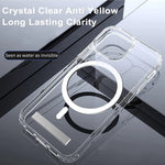 Load image into Gallery viewer, Magnetic Clear Phone Case with Kickstand for iPhone 17 16 15 14 Pro Max 13 12 11 Mini 15 Plus Shockproof Mobile Back Cover
