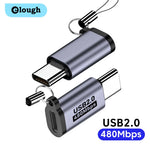 Load image into Gallery viewer, Elough USB C To Lightning adapter for iPhone 15 Fast charging Data Transfer type c to usb Adapter for IOS to Micro usb Android
