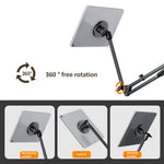 Load image into Gallery viewer, Adjustable Folding Tablet Stand with MagSafe Magnetic Strong Magnet Lazy Bed Desk Phone Holder for iPad Pro 12.9 Samsung Tablets
