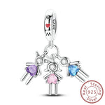 Load image into Gallery viewer, Original 925 Sterling Silver Charms Heart Bead Love Mom Pendant Fit Original Bracelet For Women DIY Jewelry Mother's Day Gift
