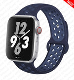 Load image into Gallery viewer, Silicone Strap For Apple Watch Band 45mm 44mm 40mm 49mm 41mm 38mm 42mm Sport bracelet iWatch Ultra 2 Series 9 8 7 6 se for nike
