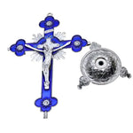 Load image into Gallery viewer, Gold Catholic INRI Budded Wall Crosses Christian Latin Cross Fleuree Prayer Church Decor Hanging Crucifix
