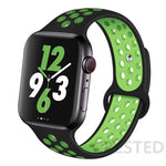 Load image into Gallery viewer, Silicone Strap For Apple Watch Band 45mm 44mm 40mm 49mm 41mm 38mm 42mm Sport bracelet iWatch Ultra 2 Series 9 8 7 6 se for nike
