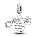 Load image into Gallery viewer, Original 925 Sterling Silver Charms Heart Bead Love Mom Pendant Fit Original Bracelet For Women DIY Jewelry Mother's Day Gift
