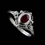 Load image into Gallery viewer, Engagement Proposal Ring Ruby Thai Silver Gemstone Rings for Women Anniversary Wedding &amp; Party Gift
