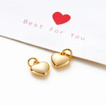 Load image into Gallery viewer, 4pcs/lot 14K 18K Gold Plated Heart Charm with Jump Ring Necklace Making Supplies Solid Love Pendant For DIY Jewelry Accessories
