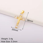 Load image into Gallery viewer, Luxury Gold Color Cross Charms for Jewelry Making Handmade Crosses Pendant Necklace Keychain Diy Jewelry Findings for Women
