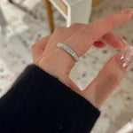 Load image into Gallery viewer, New in Donut Dazzling inlay Full Diamond rings for women Classic Light Luxury Exquisite Ring Adjustable Party Jewelry Gifts
