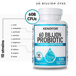 Load image into Gallery viewer, 60 Billion Probiotic Supplement - 10 Unique Strains + Organic Prebiotics - Immune System Boosting Support Gut &amp; Digestive Health
