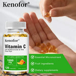 Load image into Gallery viewer, Vitamin C 1000 Mg - with Citrus, Rosehip, Immune Support, Collagen Production, Skin Health, Antioxidant, 120 Capsules

