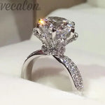 Load image into Gallery viewer, Engagement Wedding Band Rings for Women 3ct Lab Diamond Ring 925 Sterling Silver Female Finger Ring
