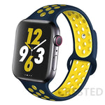 Load image into Gallery viewer, Silicone Strap For Apple Watch Band 45mm 44mm 40mm 49mm 41mm 38mm 42mm Sport bracelet iWatch Ultra 2 Series 9 8 7 6 se for nike
