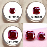 Load image into Gallery viewer, Pretty Ruby Passes UV Test Fluorescent Ruby Cushion Facet Cut for Jewelry Making and Collecting DIY Ring Pendant Material
