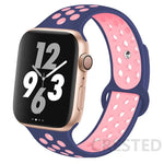 Load image into Gallery viewer, Silicone Strap For Apple Watch Band 45mm 44mm 40mm 49mm 41mm 38mm 42mm Sport bracelet iWatch Ultra 2 Series 9 8 7 6 se for nike
