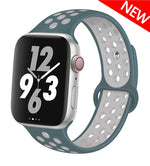 Load image into Gallery viewer, Silicone Strap For Apple Watch Band 45mm 44mm 40mm 49mm 41mm 38mm 42mm Sport bracelet iWatch Ultra 2 Series 9 8 7 6 se for nike
