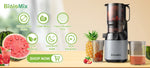 Load image into Gallery viewer, BioloMix 200W Cold Pressed Juicer with 78mm Feed Slot, Crushed Juice Extractor Fits Whole Fruits and Vegetables, Easy to Clean
