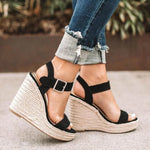 Load image into Gallery viewer, High Heels Women Leisure Wedge heel sandals 2024 New Summer Sandals Party Platform Wedges Heeled Fish mouth sandalias
