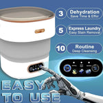 Load image into Gallery viewer, Mini Portable Washer Foldable 15L High-Capacity Spin Basket for Underwear Pants &amp; Socks with Hidden Drainage Pipe
